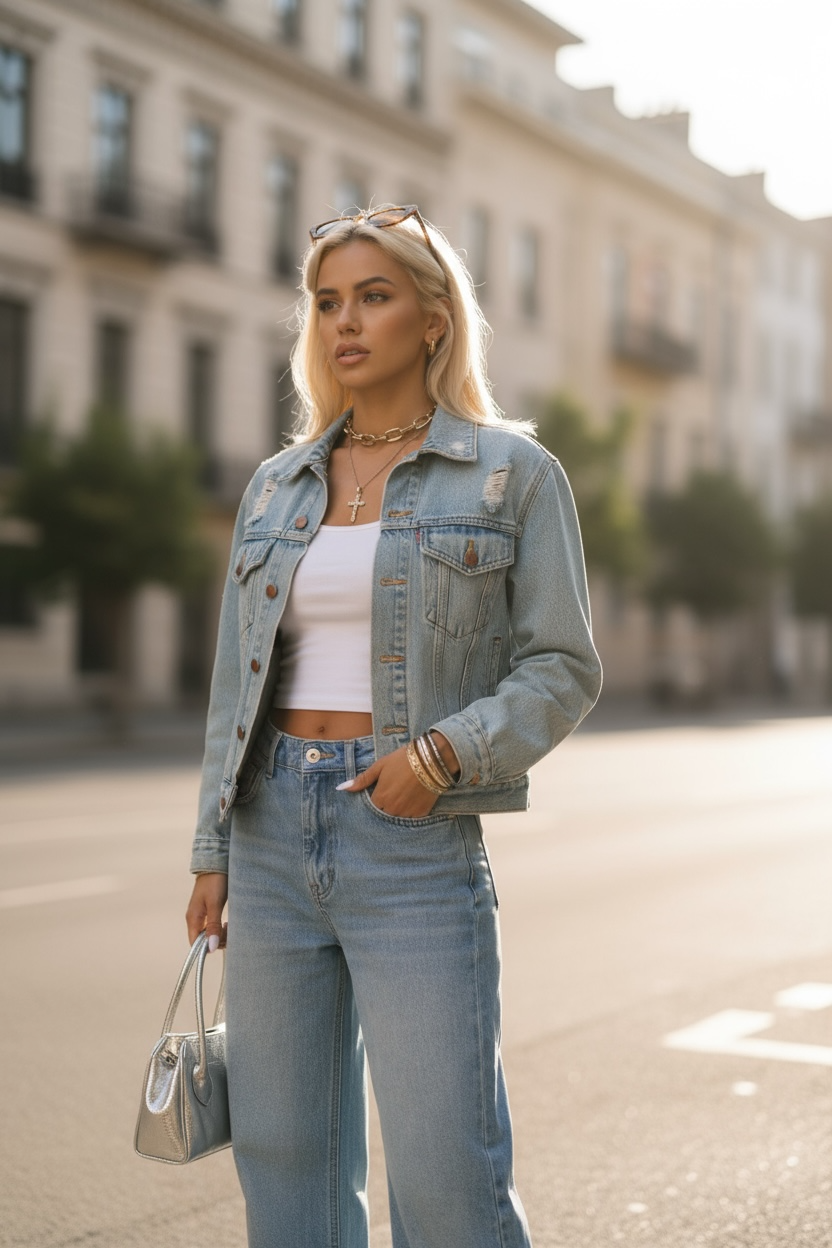 Pantalon Jean Oversize taille haute